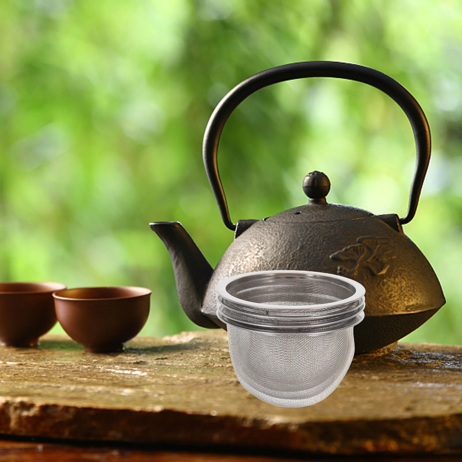 4 Pcs Stainless Steel Tea Filter Tea Strainer Home Infuser Coffee Mesh Filter Metal Teapot Infuser Insert Pot