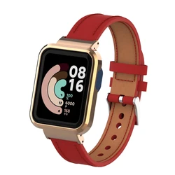 Genuine Leather Strap for Smartwatch - Elegant Wristband & Belt Accessories (Red)