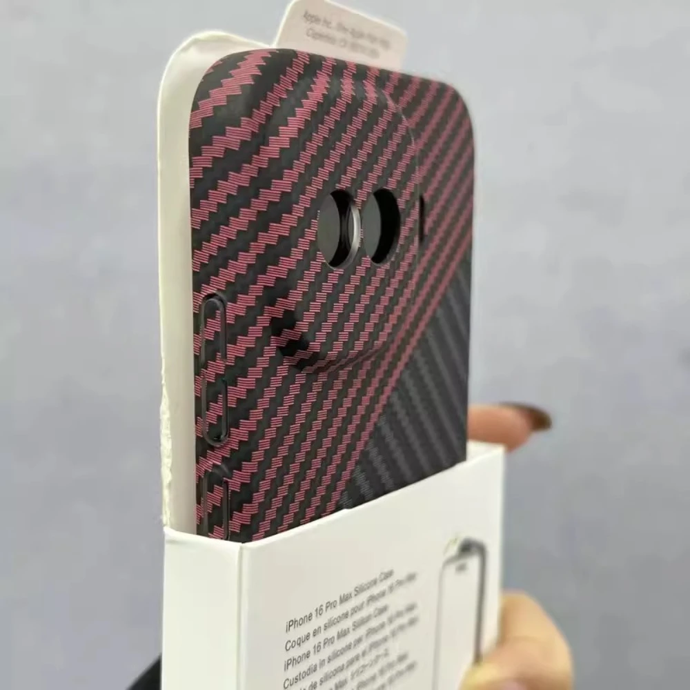Luxury Matte Carbon Fiber Texture Non-slip Shockproof Bumper Back Cover Case