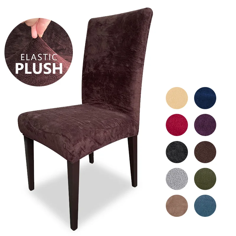 Plush Chair Cover For Dining Room Soft Parson Chair Slipcovers Velvet