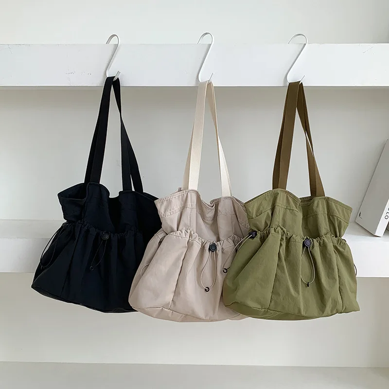 

Nylon Drawstring Women's Simple 2023 New Autumn and Winter Large Capacity Shoulder Bag High-grade