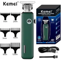 Kemei Professional Barber Hair Trimmer T-blade Dry-shaving and Fading Hair Clipper T9 All-around Close-cutting Machine 1