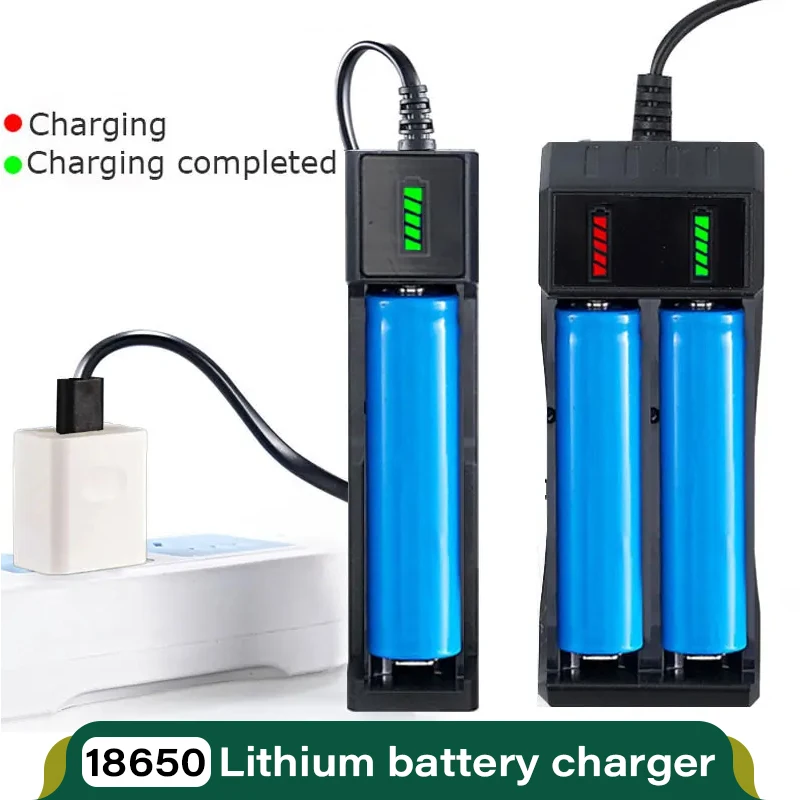 18650 Battery Charger 1/2/4 Slots Dual 18650 Charging 3.7V Rechargeable Lithium Battery USB Charger For 16340 14500 18650 Best Sellers In Consumer Electronics