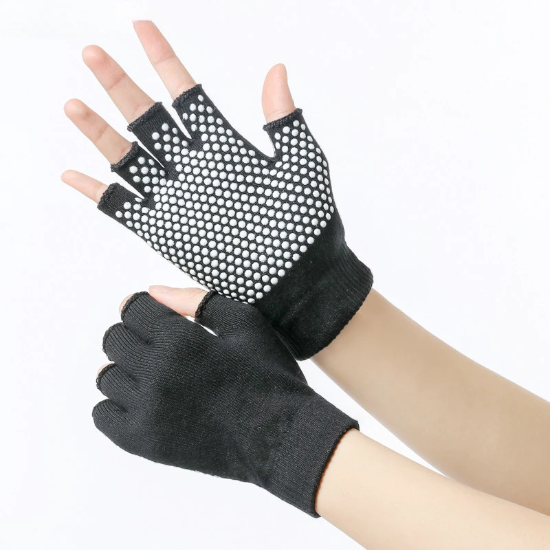 

Современные теплые перчатки без пальцев для женщин-дышащие противоскользящие Аксессуары для йоги перчатки теплые перчатки с открытыми пальцами