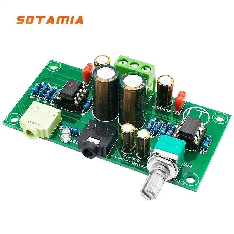 

Усилитель для наушников SOTAMIA OPA2604, Плата декодера 2,0 Hi-Fi, портативный аудио усилитель для наушников, модуль усилителя постоянного тока 9-15 в