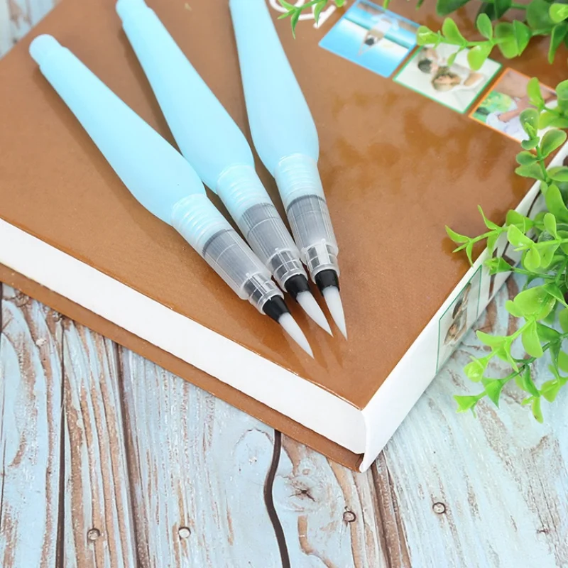 Nylon drawing pen set for pointy flat head color lead water storage brush
