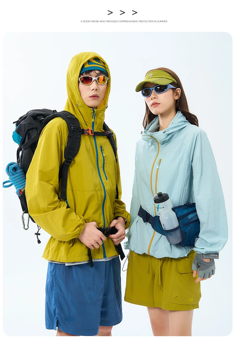 Lightweight Hooded Hiking Windbreaker Jacket for Trail Wear