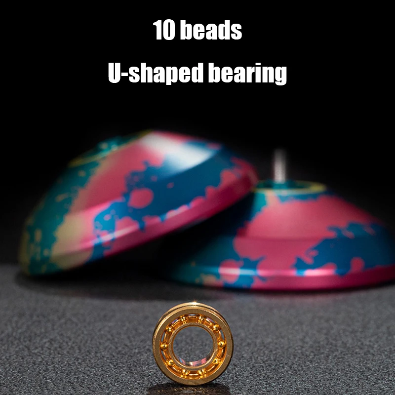 Yoyo Professional Competition Metal Yo Yo Factory with 10 Ball Bearing Alloy Aluminum High Speed Unresponsive Toys for Kids