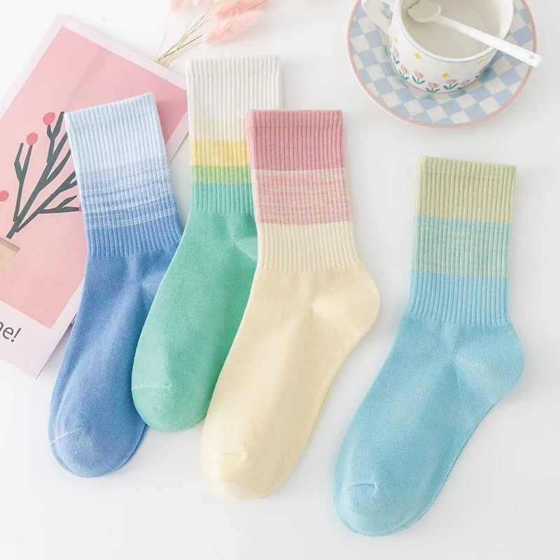 

Unisex Tide Socks Men Women Hanging Dye Gradient Tube Socks Tie Dye Basketball Sports Socks Skateboard Hip Hop Socks Calcetines