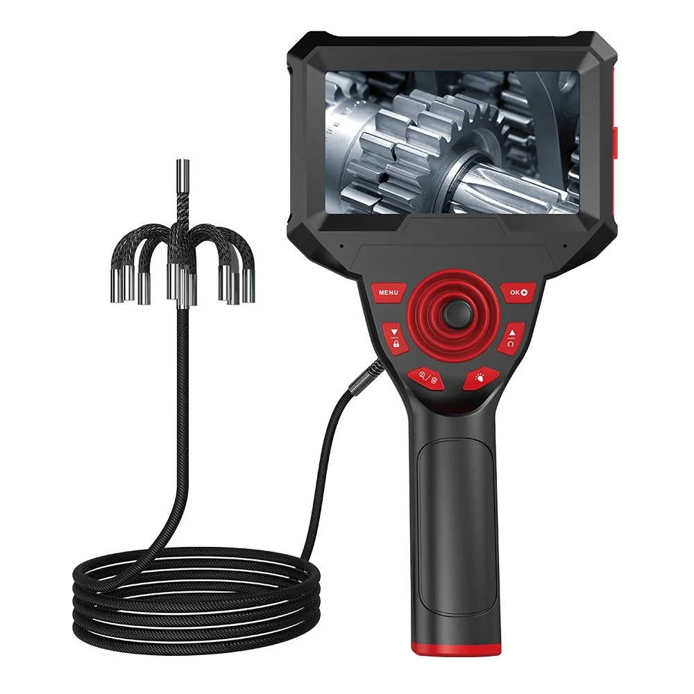 US22 산업용 5인치 스크린 내시경 3.9mm 1m 4방향 조절 가능 내시경 검사 카메라 다국어 지원 LED 조명 포함