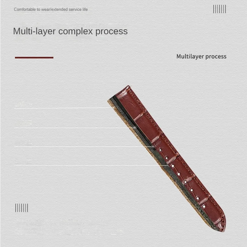 Genuine Leather Watch Strap Substitute MTP-1303 1375 1374/MTH-5001L Series Men's And Women's Cowhide Strap 16/18/20/22/24mm