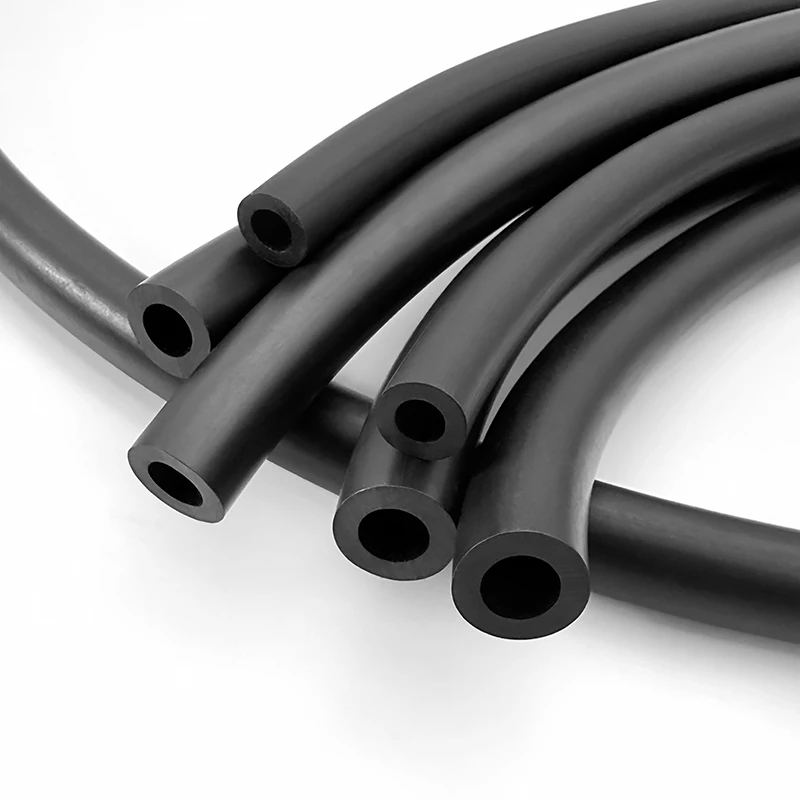 Oil Resistant Flexible Black Rubber Fuel Hose - Durable NBR Tubing