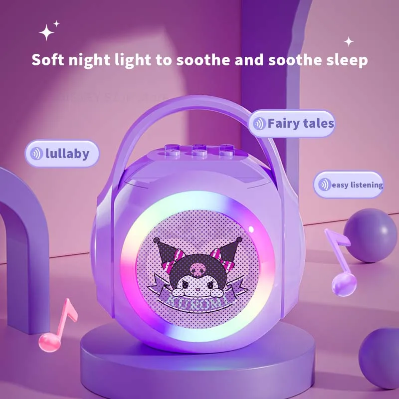Sanrio Karaoke Bluetooth Speaker with Mic & LED Lights - Portable Family Singing Entertainment Gift