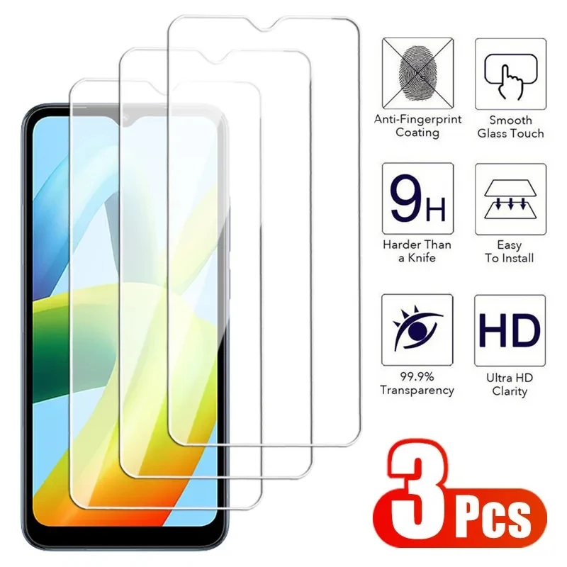 

3Pcs Tempered Glass For Xiaomi Mi 13 8 9 SE Redmi Note 11i 11 12 Lite 5G 11T 10T Poco C40 X3 F3 M4 X4 Pro M5S Screen Protector