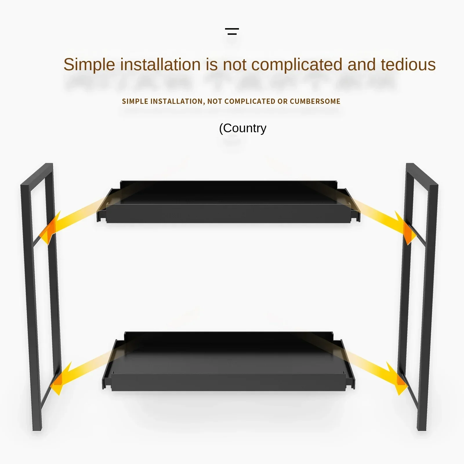 2 Tier Multifunctional Countertop Storage Rack,Bathroom Cosmetic Storage,Kitchen Spice Holder,Large-Capacity,Black and White 4