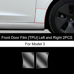 Front and Rear Door Protective Invisible TPU Film (For Model3 Front)