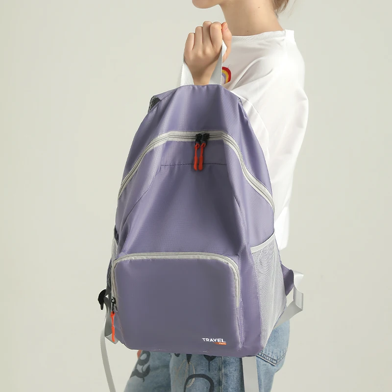 

Foldable backpack, computer bag, student bag, hiking bag, large capacity waterproof, light portable outdoor travel bag