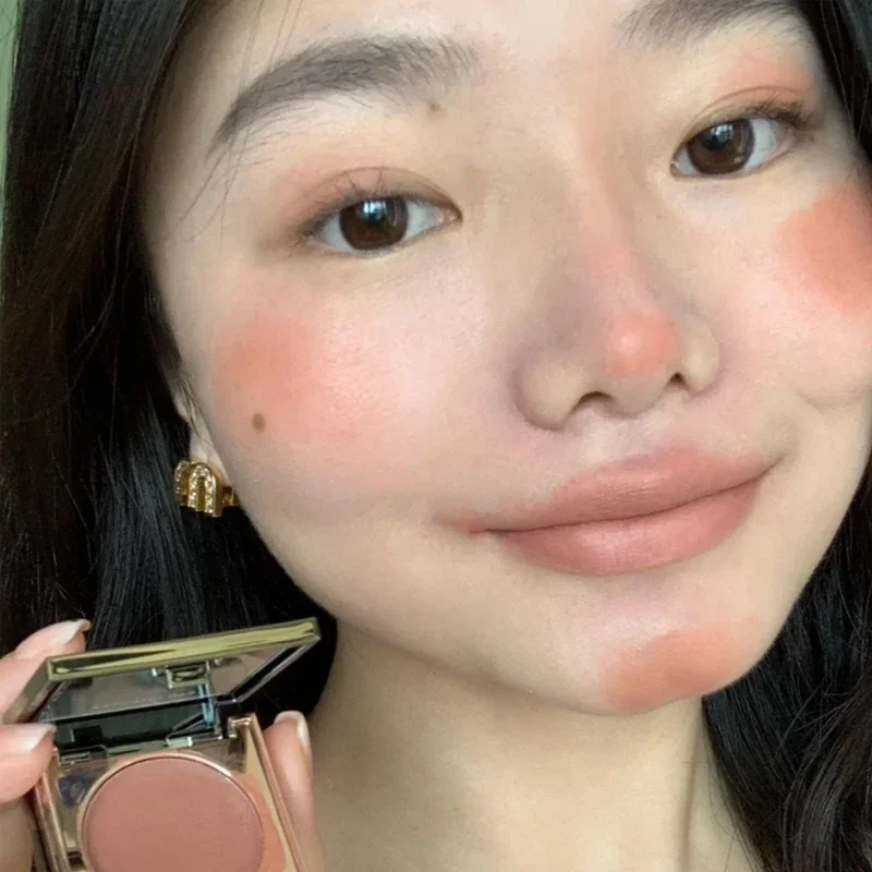 Multi-purpose Moisturizing Lip Mud Cream Makeup Waterproof Lasting Brightening Matte Blush Lip Cheek Balm Face Blusher Cosmetics