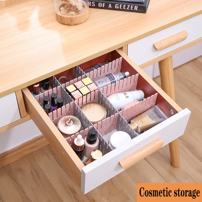 Drawer Organizers 4Pcs Pink Divider Adjustable Household Storage Cabinet Underwear Socks Sundries