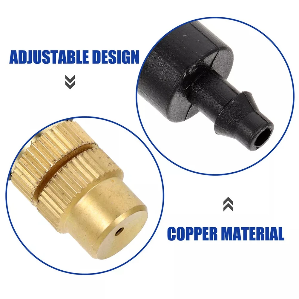 50Pcs Misting Nozzles Adjustable Garden Hose Sprinkler Head Irrigation Drippers Atomizing Nozzle Garden Supplies