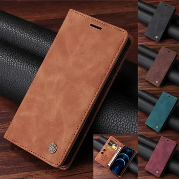 Retro Matte Luxury Flip Wallet Case For Samsung Galaxy A35 A25 A55 5G A15 4G A05 A05s SM-A556B A356E Solid Colors Phone Cover