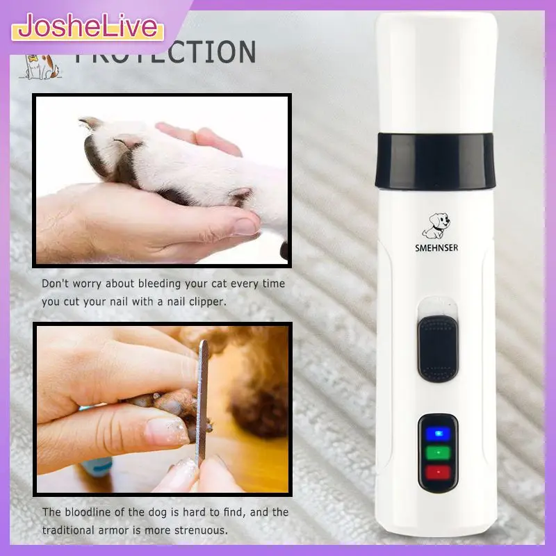 Rechargeable Dog Nail Grinders USB Charging Pet Nail Clippers Electric Dog Cat Paws Grooming Trimmer Tools