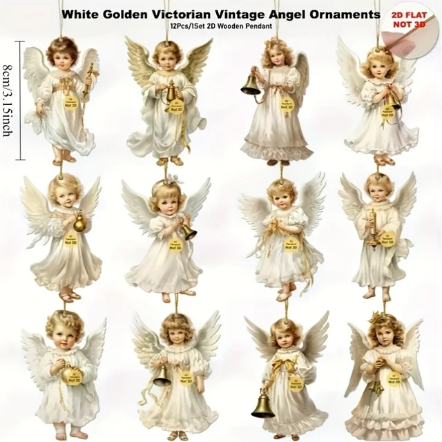 Vintage Christmas Angel Ornaments 2