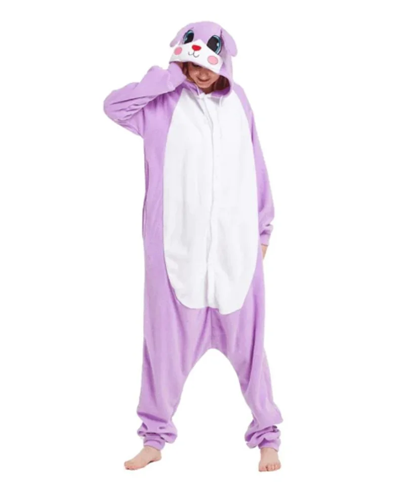 Lovely Party Pajamas Unisex Warm Sleepwear Adult Cosplay Rabbit Kigurumi Costume Homewear