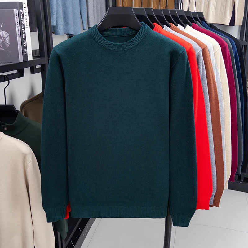 Men's Thick Knit Pullover Sweater, Casual Crew Neck Winter Sweater S0a45ade5de4e486d89213a2842dcf194a