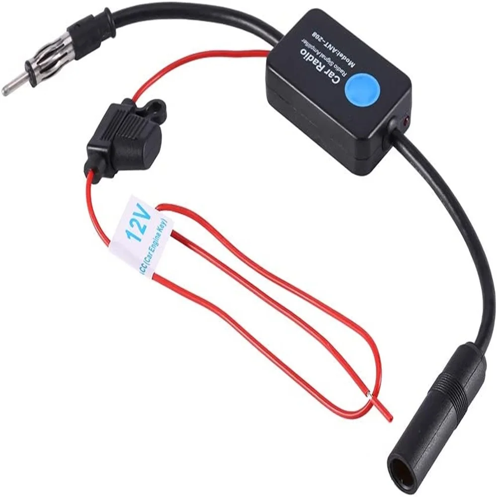 Amplificateur De Signal Radio DC 12V Mâle Au Connecteur Femelle Auto AM FM Booster D'antenne De