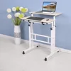 Laptop Computer Stand Desk Stand Up Laptop Desk 60cm Adjustable Height Stand Up Laptop Desk Computer Standing Desk with Rollers 4