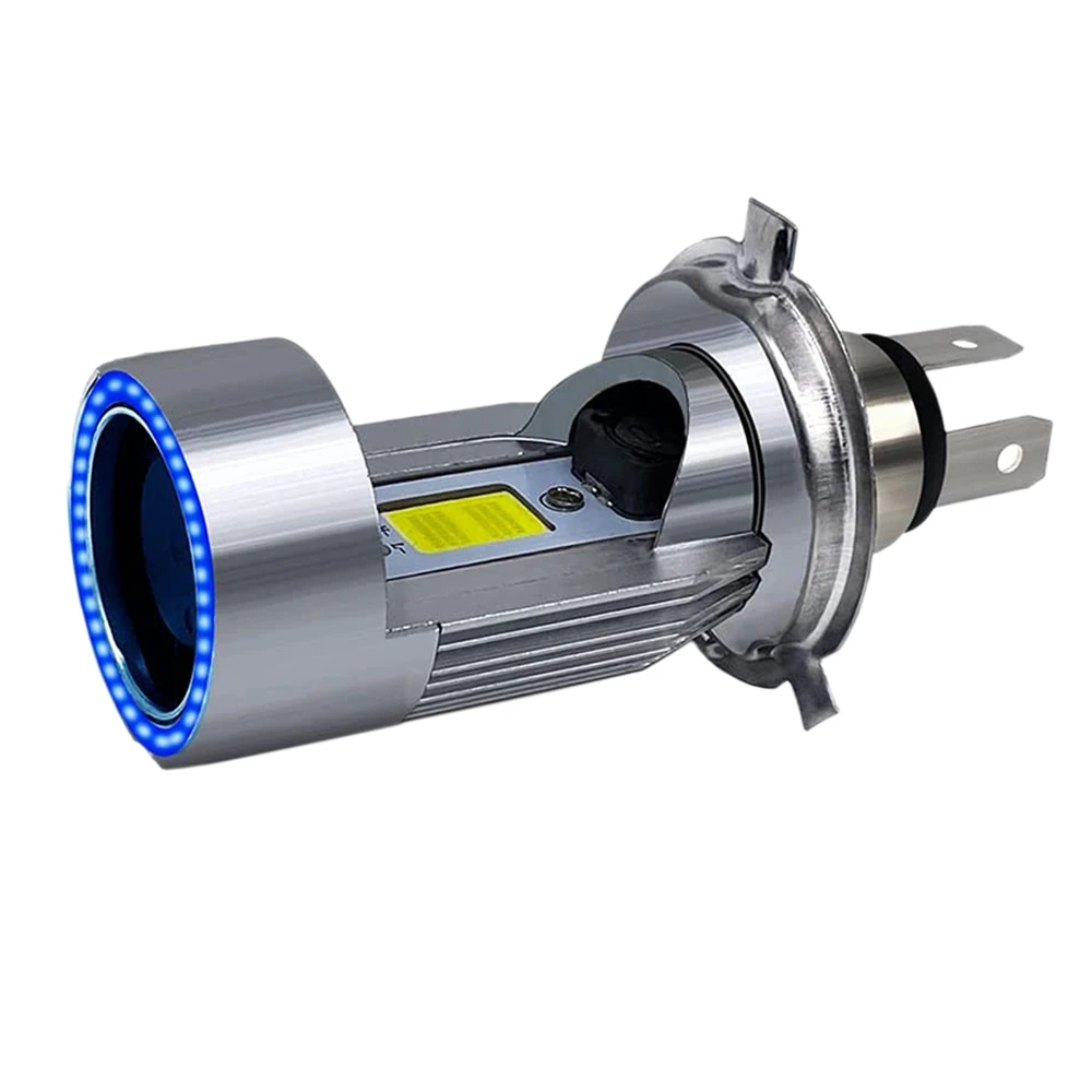 H4 LED Headlight Bulb Motorcycle Hi/Lo Beam with Angel Eye Daytime Running Light 25W 3000LM Super Bright 6000K motorcycle led headlight
