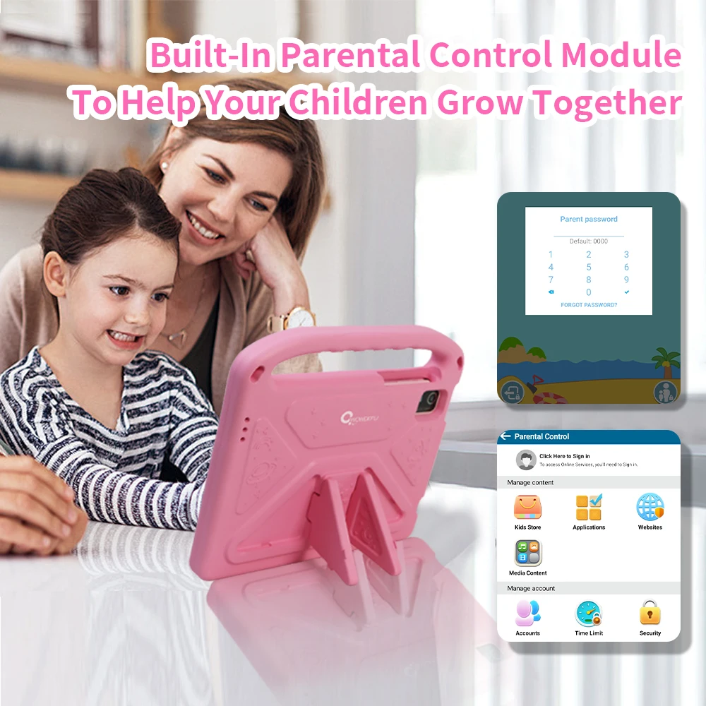 CWOWDEFU C18W Kids Tablet 8GB 128GB A523 Octa Core 10.1 HD+ Display 6000mAh WIFI-5G Android 14 Tablets for Children Girls 2024 3