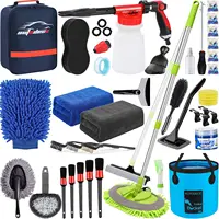 AUTODECO 42Pcs Car Wash Detailing Kit Cleaning Kits with Foam Gun Sprayer Wash Brush with Long Handle Collapsible Bucket 1