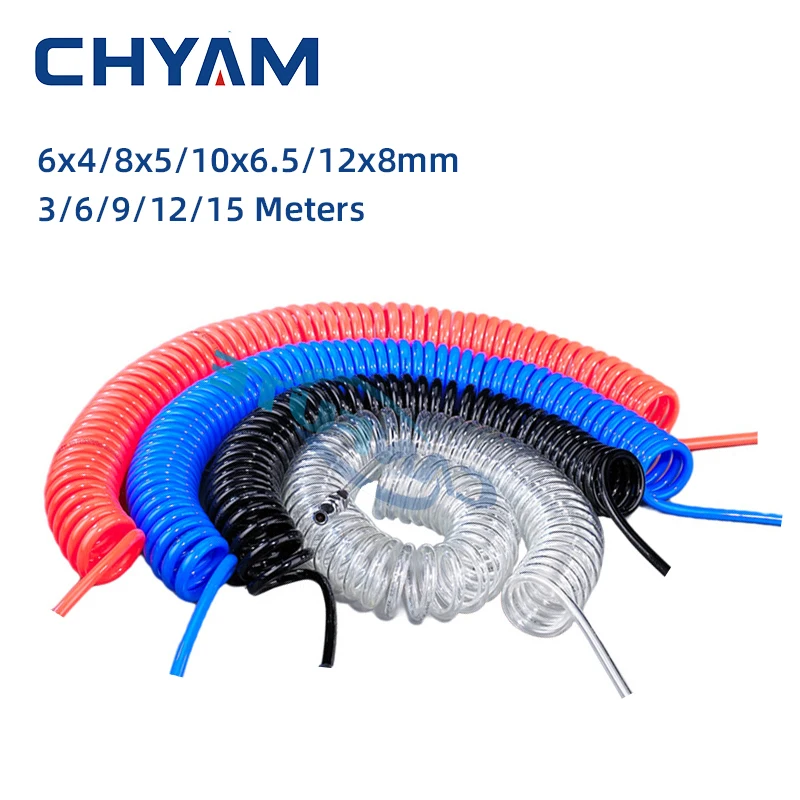 Tuyau D'air En Spirale Compresseur Gonflage Réparateur De Pneus Professionnel 8m