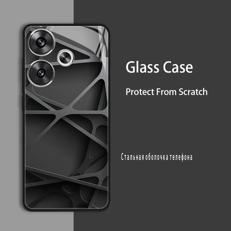 Enhanced Shockproof Tempered Glass Case Cover with Bumper Protection