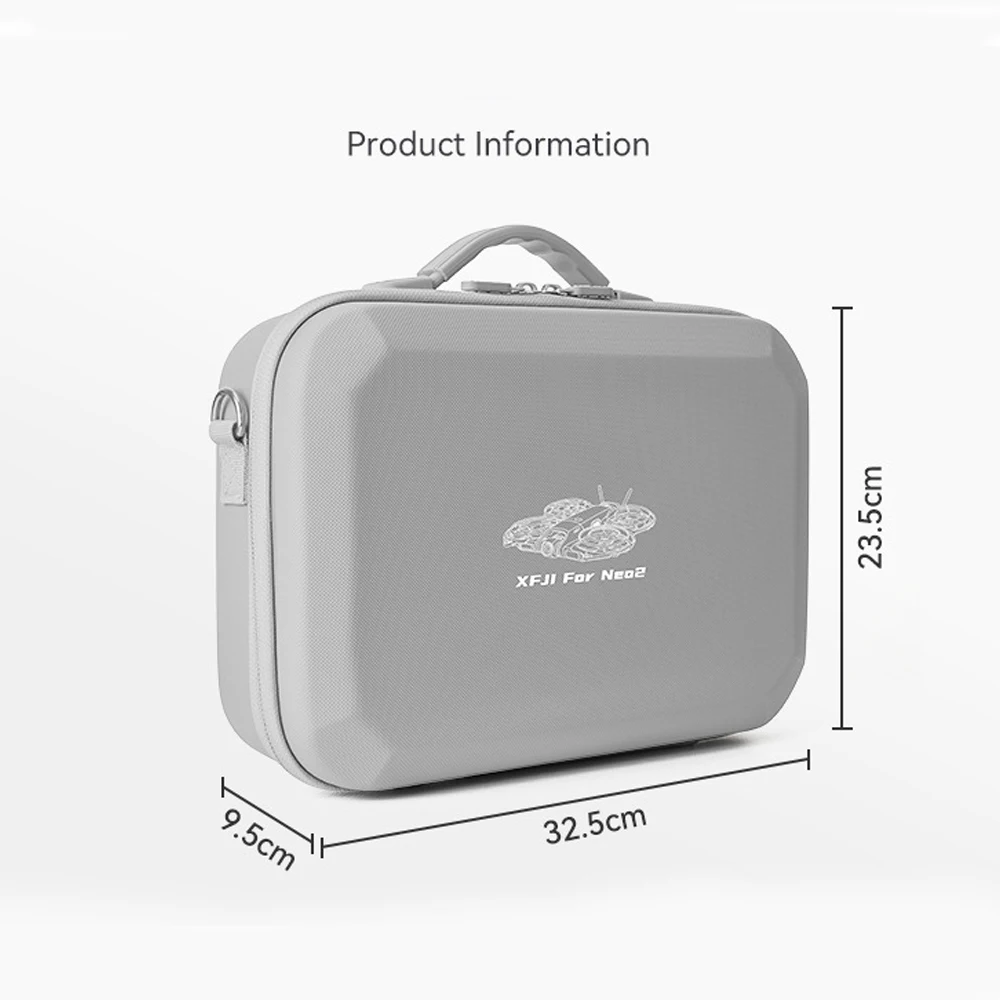 DJI Neo 2 Fly More 콤보용 하드 EVA 휴대용 케이스, RC-N3 리모컨, 배터리 4개, 충전 허브에 적합한 휴대용 보관 가방