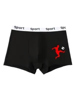 5 pièces mixtes garçons sous-vêtements 8-14 ans doux respirant couleur unie confortable joueur de football garçon boxer slips 95% coton 3