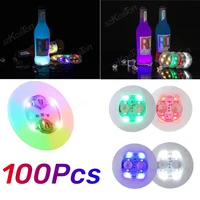 1-200PCS LED Bottles Coaster Lamps Luminous Cup Stickers Lights for Bar KTV Wedding Party Cocktail Drink Cups Vase Decoration 1