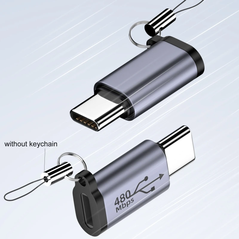 USB Type-C Female to Micro USB Male Adapter - Supports Charging and Data Sync