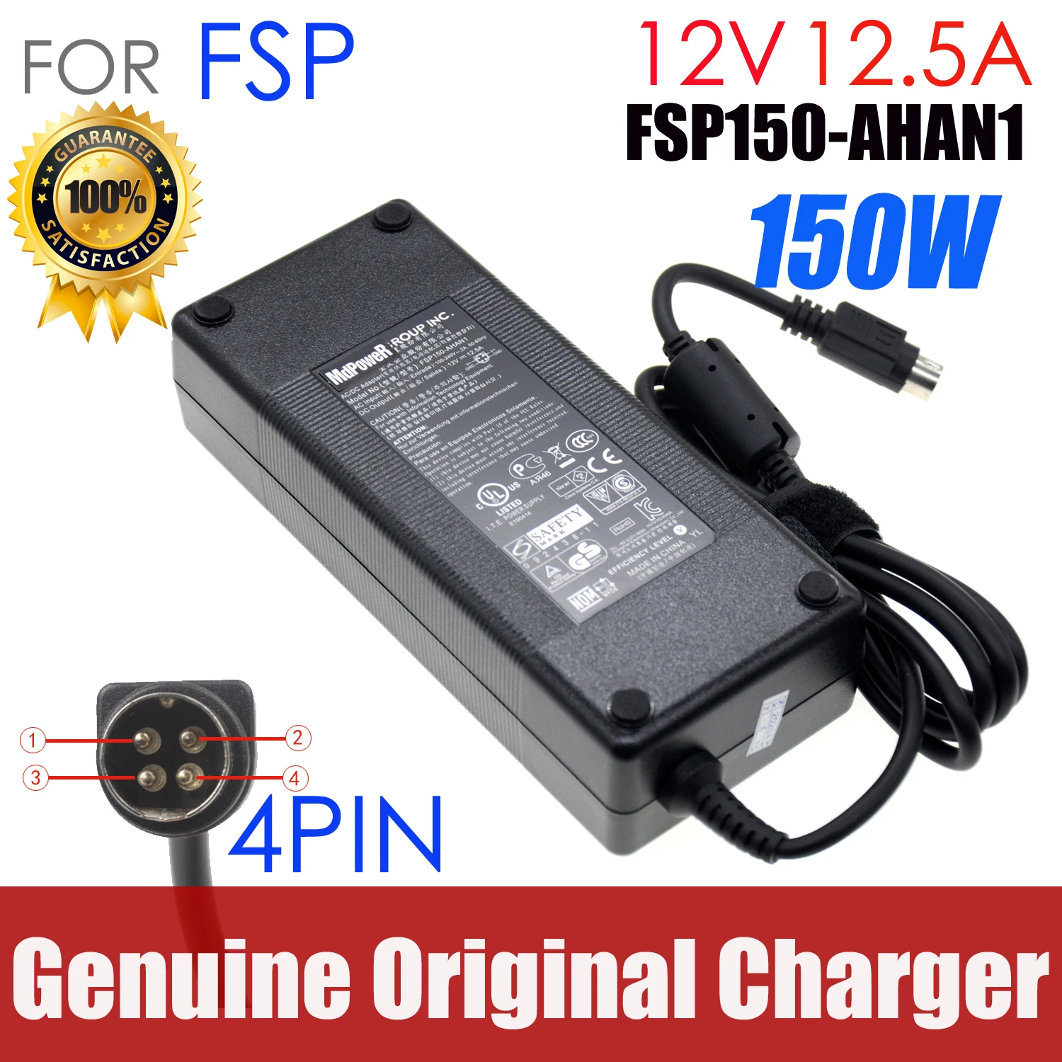 Original 12v 12.5a 150w FSP ac power supply charger adapter for QNAP TS-412 NAS TS-410 DPS-150NB-1B FSP150-AHAN1 Laptop adapter