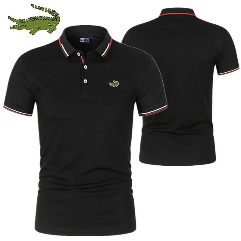 

Camiseta de Algodon para hombre, Polo con estampado de Alta calidad, Informal, de Negocios, CARTELO, Primavera, Y verano otono