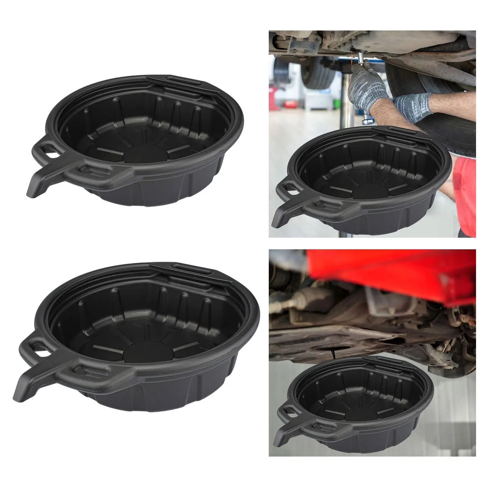Oil Drain Can Sturdy Easy to Use Oil Trip Tray for Workshop Boat Garage Tool