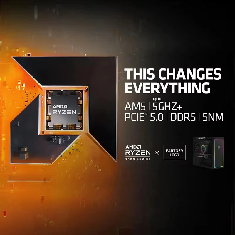 CPU Gaming Processor AMD RYZEN 5 7600X 6-Core 12-Thread 5nm 38M Socket AM5 Without Fan PC Gamer Cache cpu processor