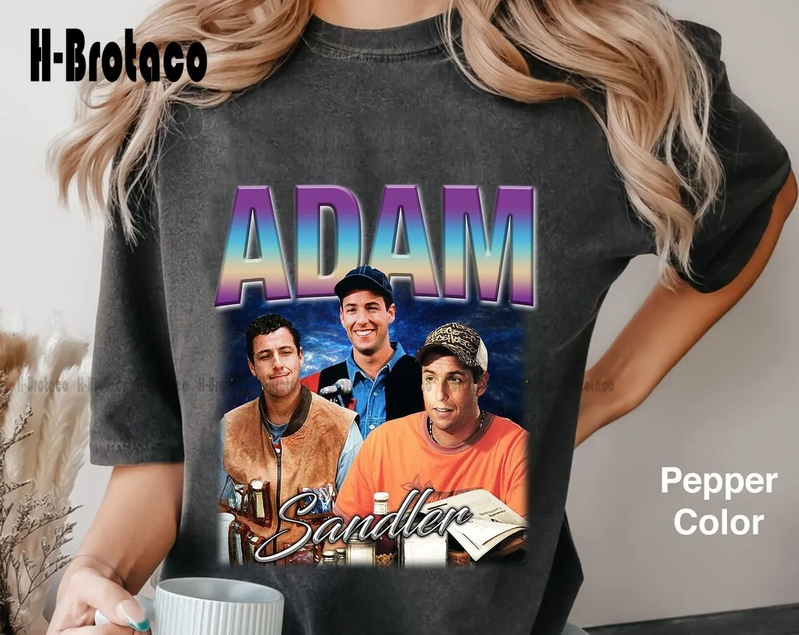 T-Shirt Retrò Vintage Adam Sandler, Adam Sandler Adam Sandler Girocollo, Camicia Regalo Divertente