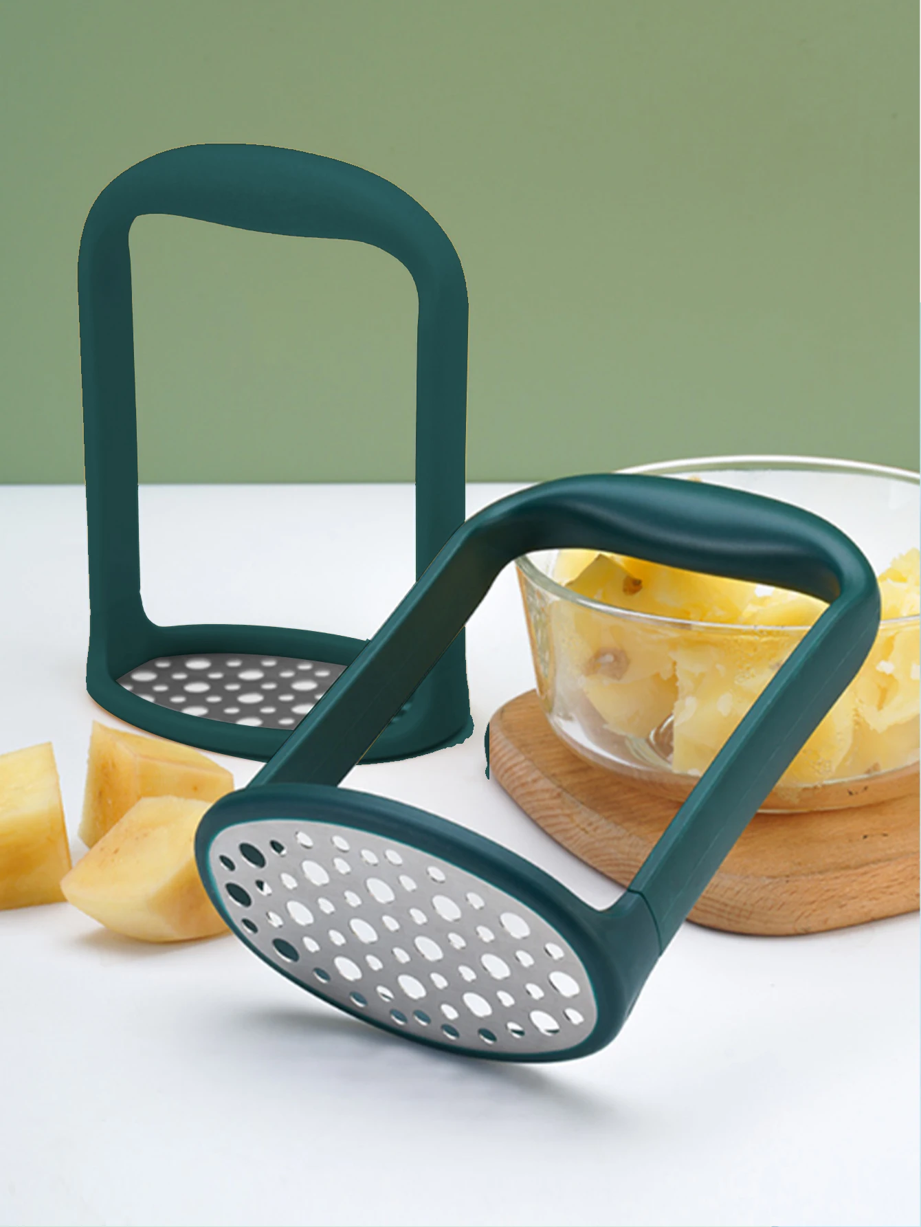 Pressed Potato Masher Ricer Puree Juice Maker Potatoes Mud Pusher Smooth Musher Fruit Machine Kitchen Gadgets WORTHBUY Potato Masher