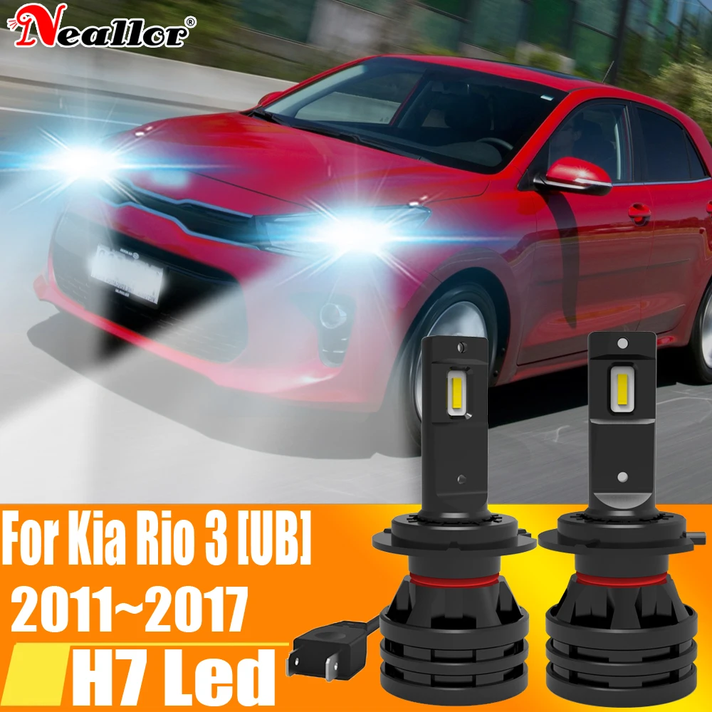 

2 шт., Автомобильные светодиодные лампы H7 Canbus H18 6000K 12 В 55 Вт для Kia Rio 3 UB 2011 ~ 2017