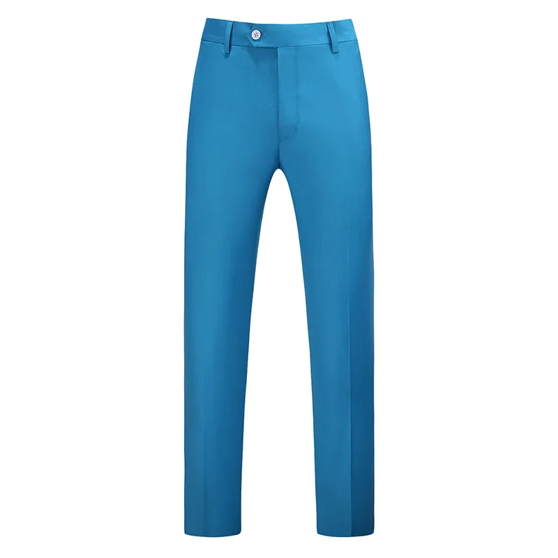 Men Pants Business Groom Wedding Leisure Casual Solid Color