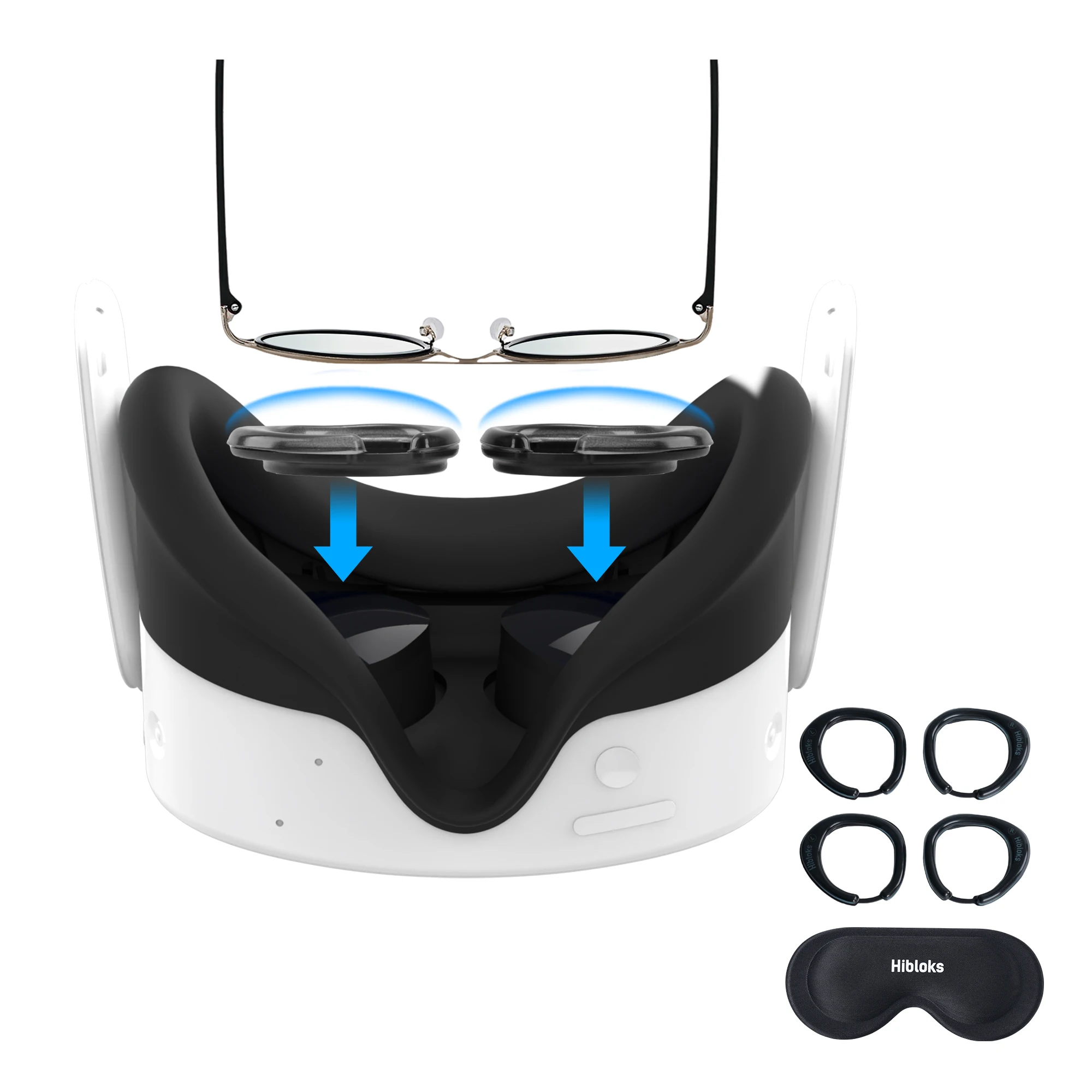 Hibloks Glasses Spacer Prevent Myopia Glasses and VR Lenses from Scratching VR