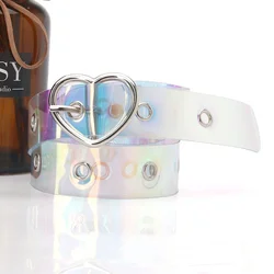 Color Pvc Transparent Dazzling Eye-catching Trendy and Versatile Women's Decorative Belt Retro